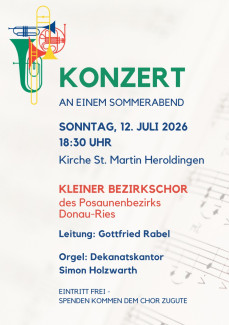Konzert Kleiner Bezirkschor in Heroldingen
